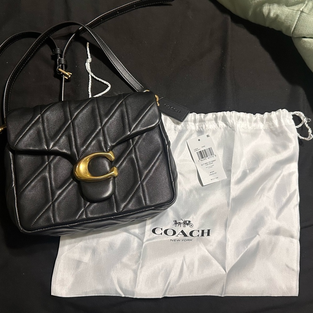 Coach Black Quilted Leather Shoulder Bag